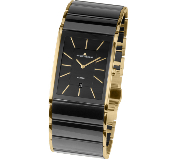Jacques Lemans Dublin 1-1939E Herrenuhr Edelstahl Ceramic 5Bar Quarz